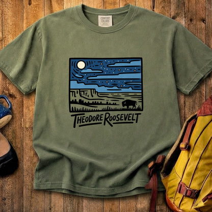 Theodore Roosevelt National Park at Night Cotton T-Shirt