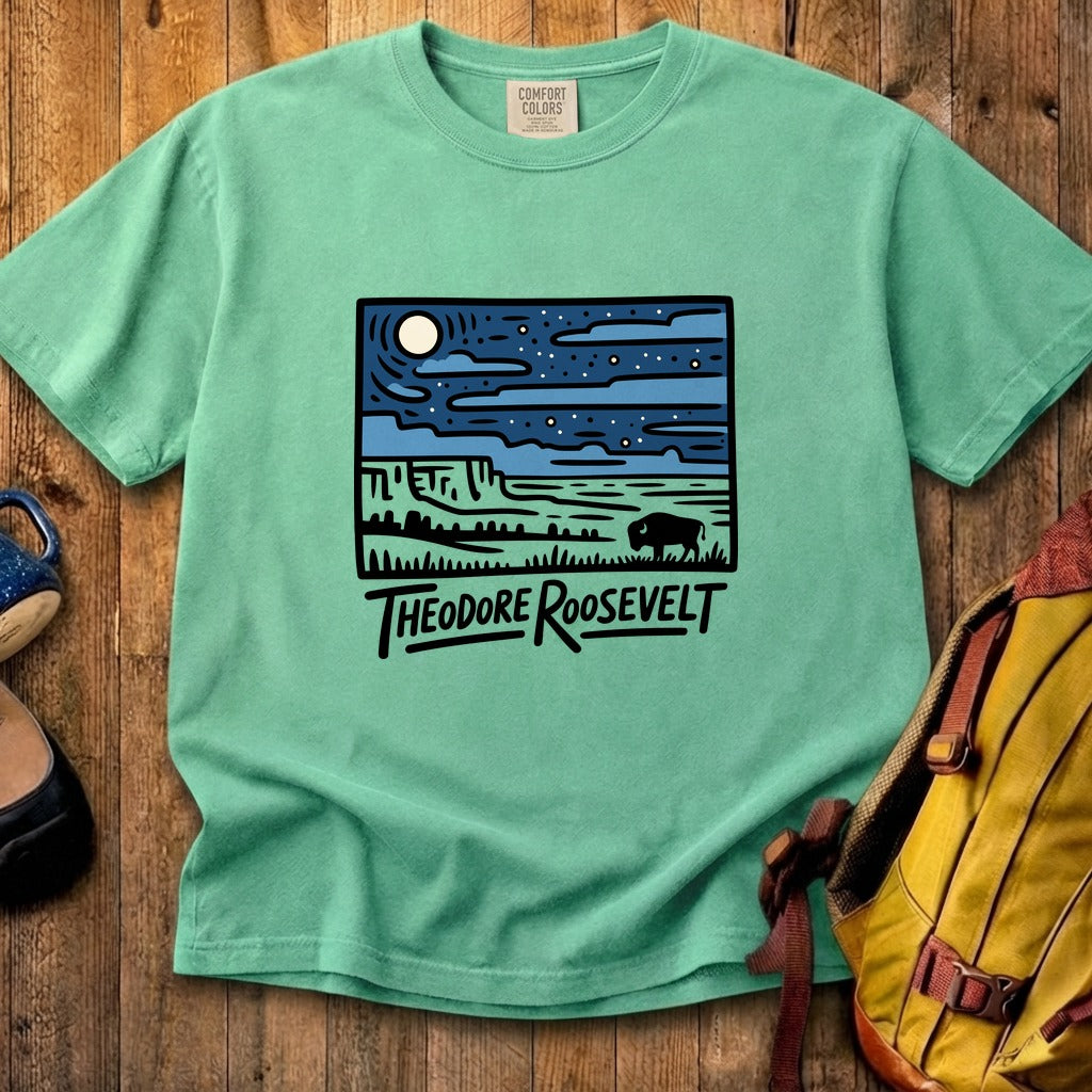 Theodore Roosevelt National Park at Night Cotton T-Shirt