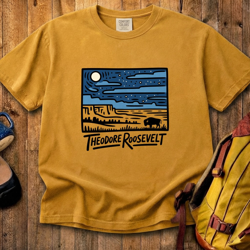 Theodore Roosevelt National Park at Night Cotton T-Shirt