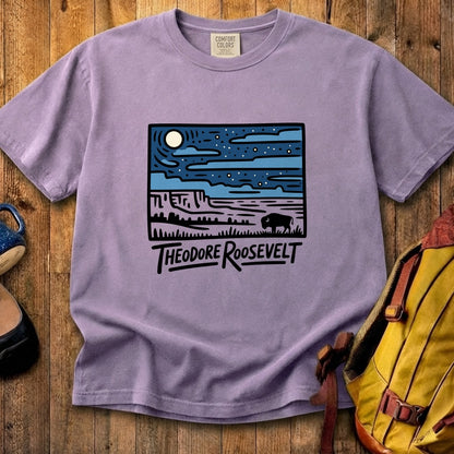 Theodore Roosevelt National Park at Night Cotton T-Shirt