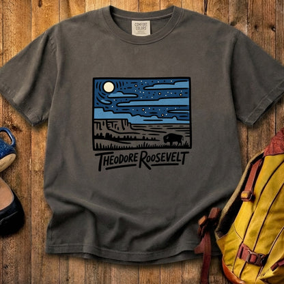 Theodore Roosevelt National Park at Night Cotton T-Shirt