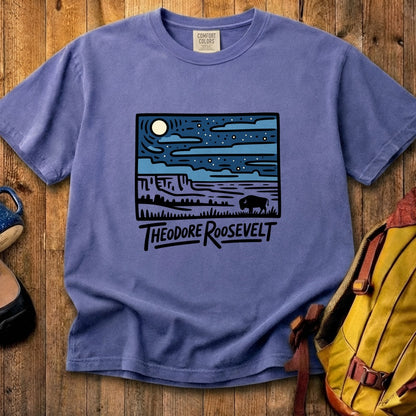 Theodore Roosevelt National Park at Night Cotton T-Shirt