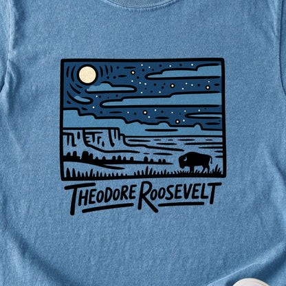 Theodore Roosevelt National Park at Night Kids Cotton T-Shirt