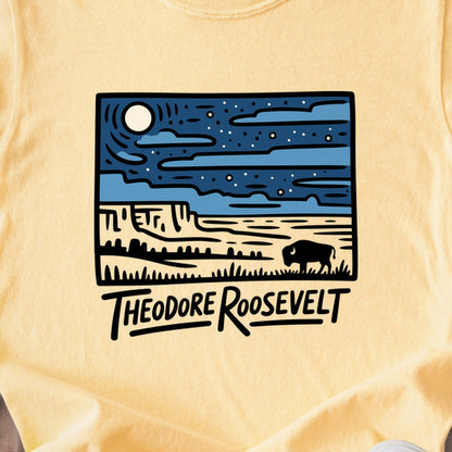 Theodore Roosevelt National Park at Night Kids Cotton T-Shirt