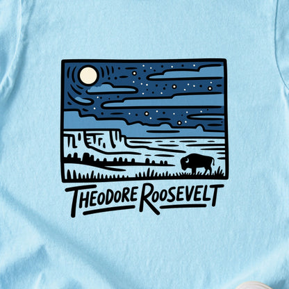 Theodore Roosevelt National Park at Night Kids Cotton T-Shirt