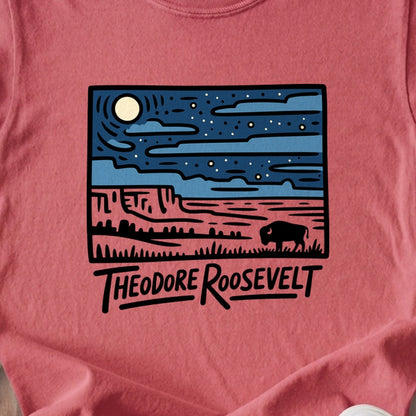 Theodore Roosevelt National Park at Night Kids Cotton T-Shirt