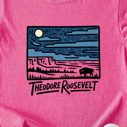 Theodore Roosevelt National Park at Night Kids Cotton T-Shirt