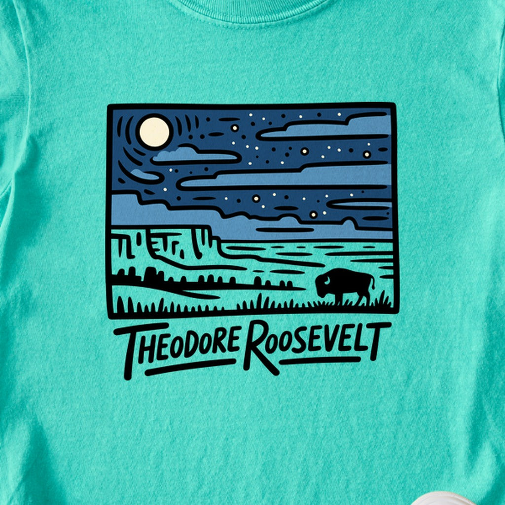 Theodore Roosevelt National Park at Night Kids Cotton T-Shirt