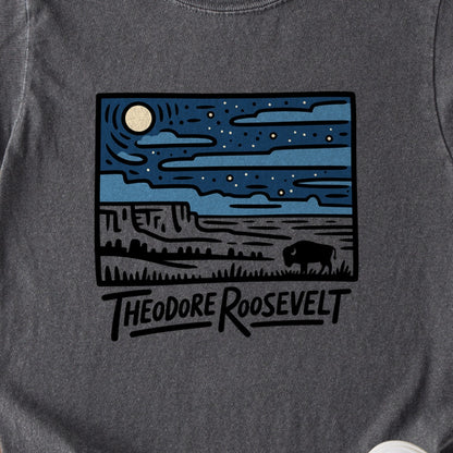 Theodore Roosevelt National Park at Night Kids Cotton T-Shirt