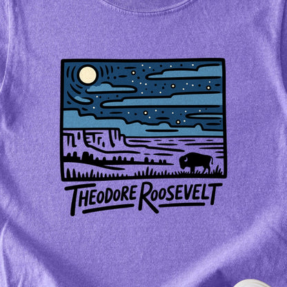 Theodore Roosevelt National Park at Night Kids Cotton T-Shirt