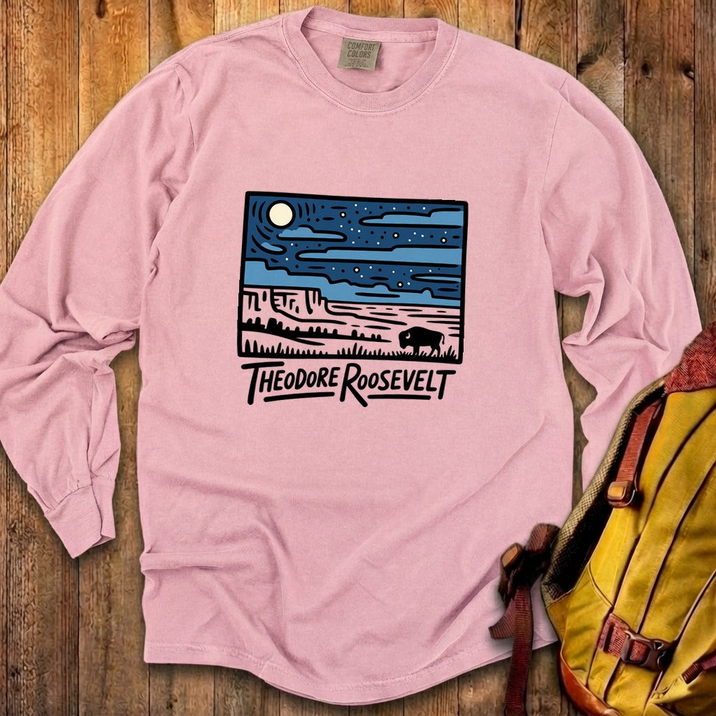Theodore Roosevelt National Park at Night Premium Long Sleeve