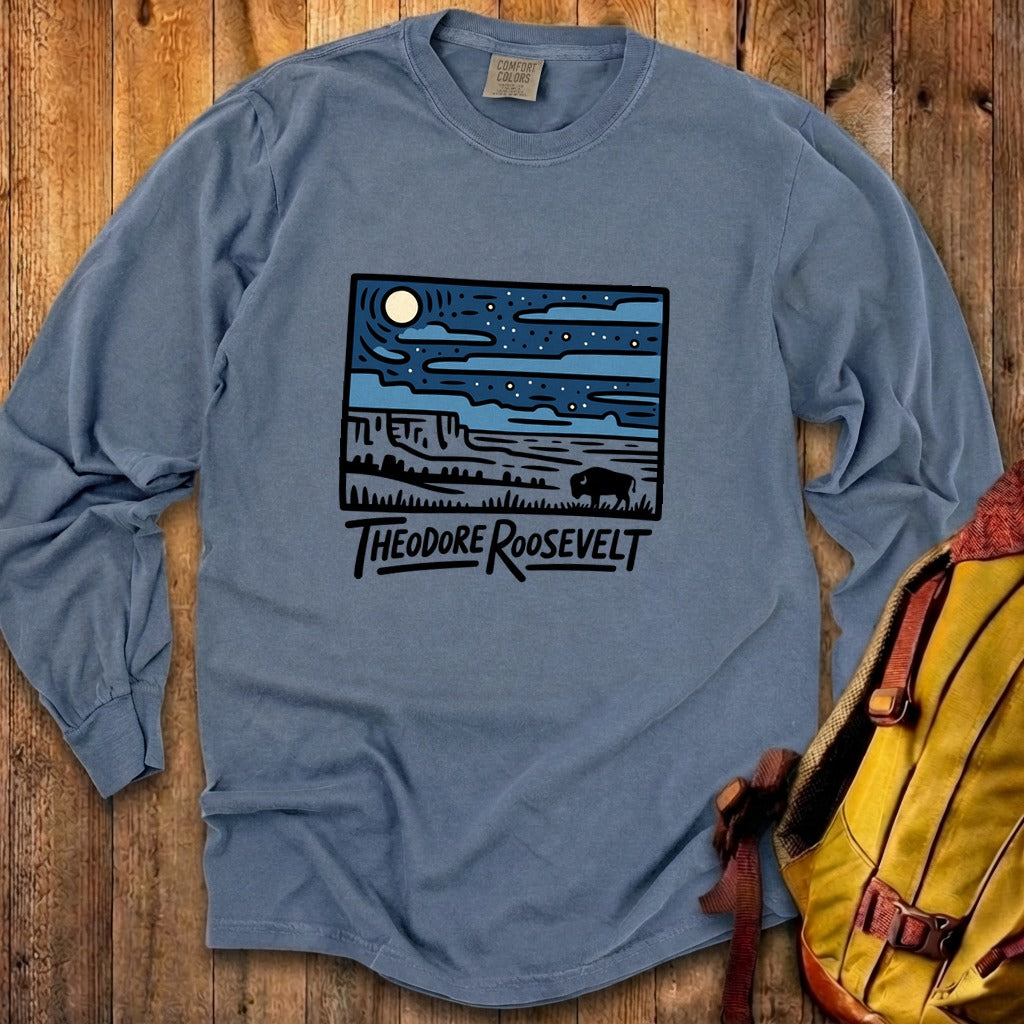 Theodore Roosevelt National Park at Night Premium Long Sleeve