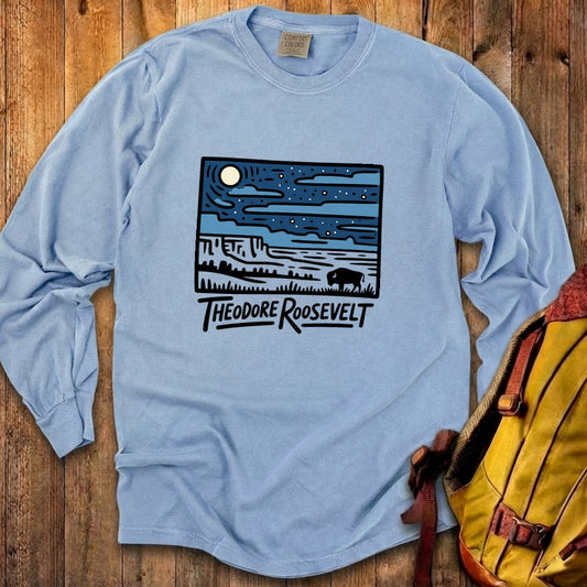 Theodore Roosevelt National Park at Night Premium Long Sleeve