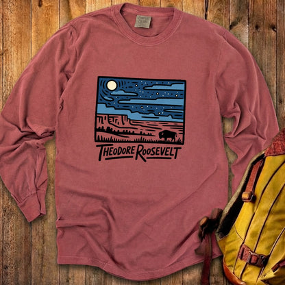 Theodore Roosevelt National Park at Night Premium Long Sleeve