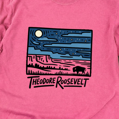 Theodore Roosevelt National Park at Night Premium Long Sleeve