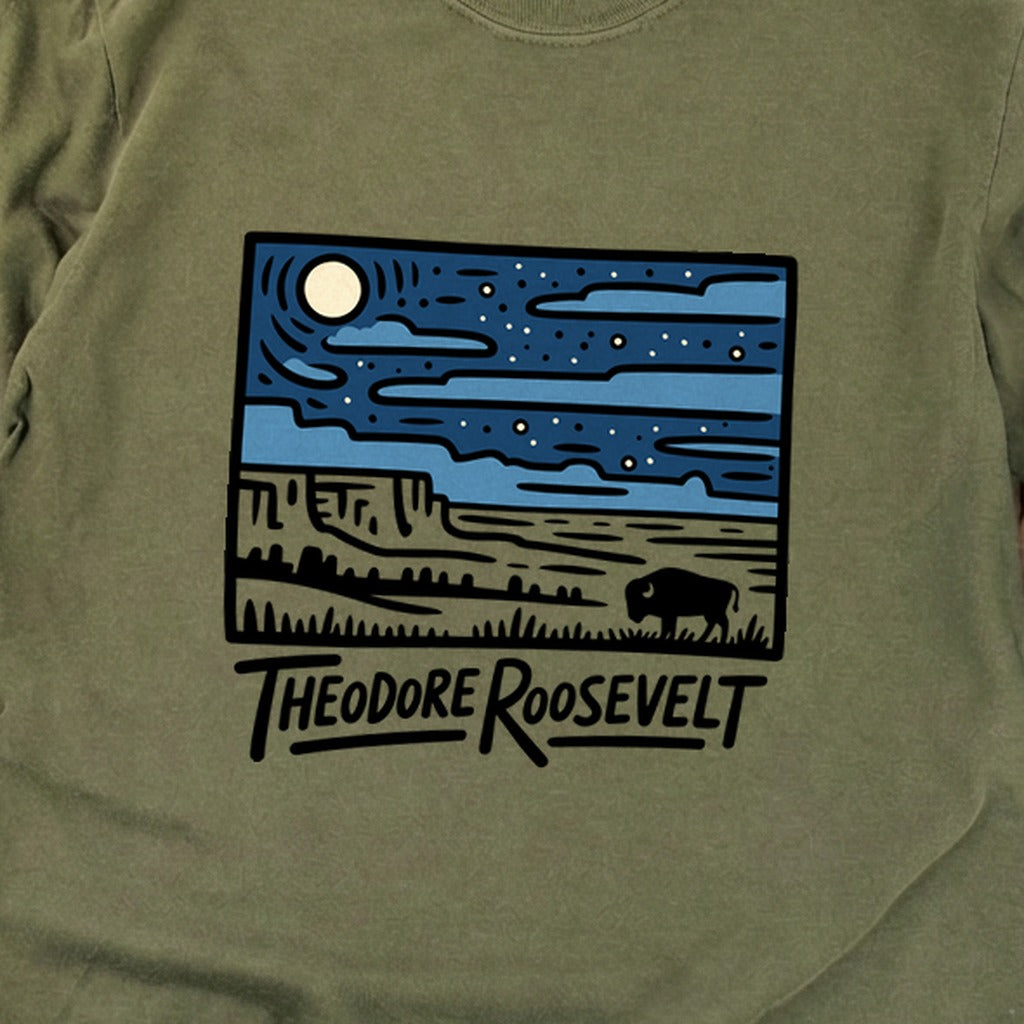 Theodore Roosevelt National Park at Night Premium Long Sleeve