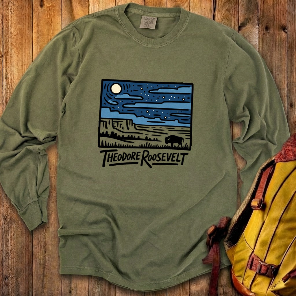 Theodore Roosevelt National Park at Night Premium Long Sleeve