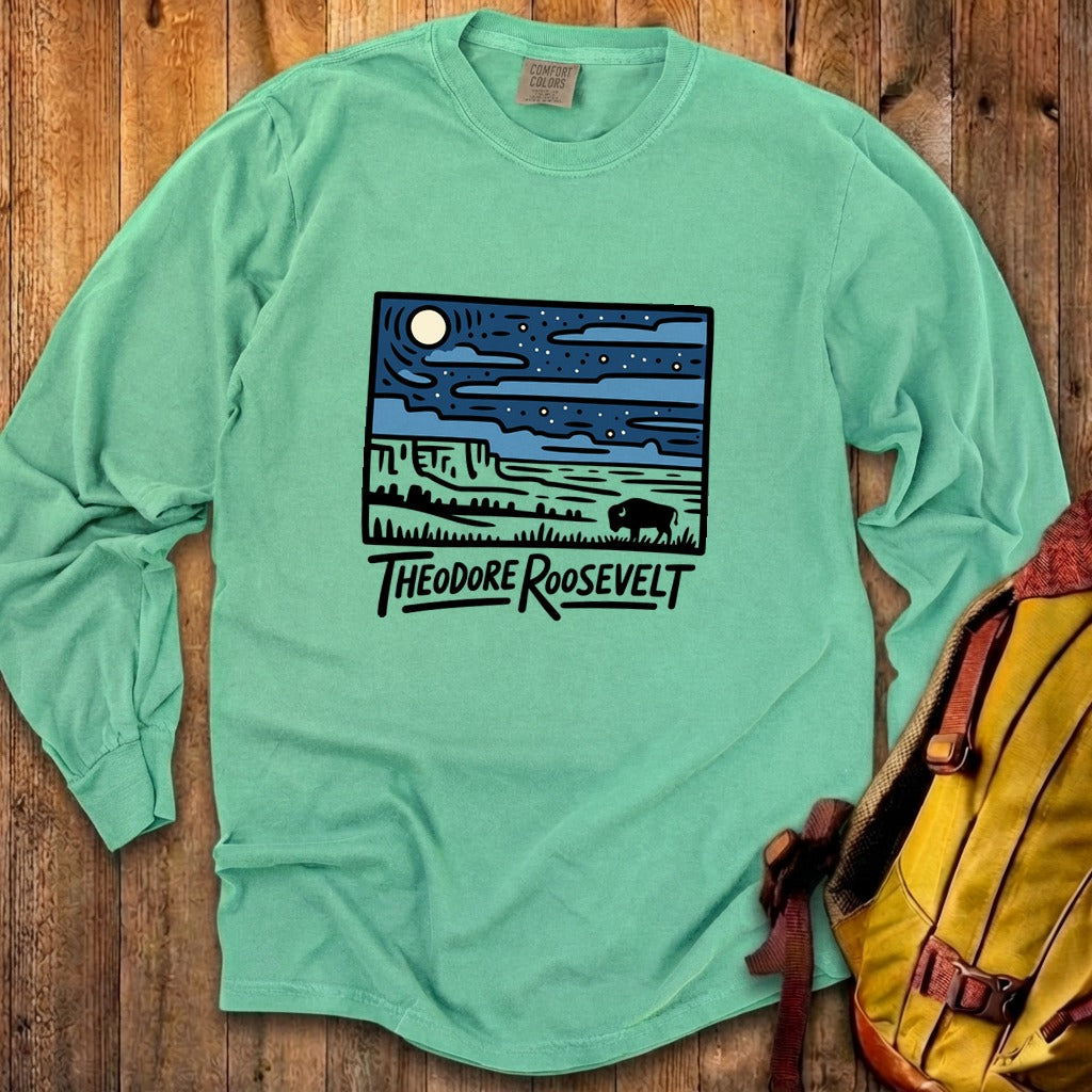 Theodore Roosevelt National Park at Night Premium Long Sleeve