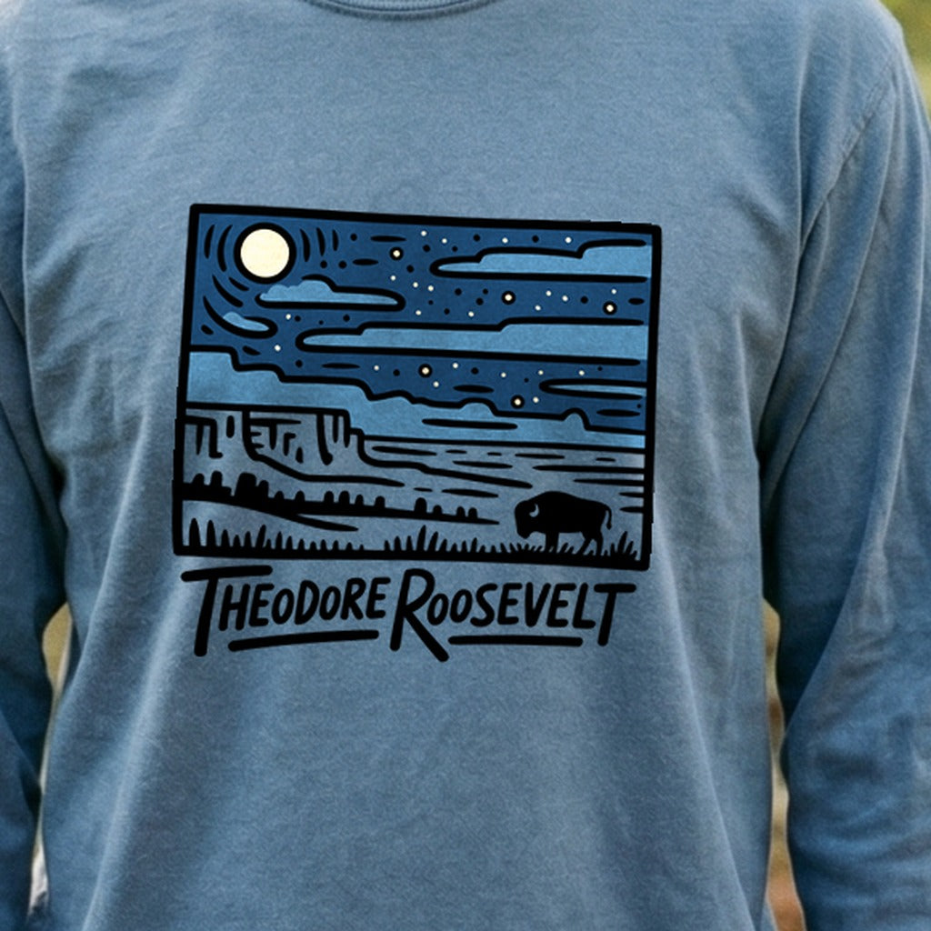 Theodore Roosevelt National Park at Night Premium Long Sleeve