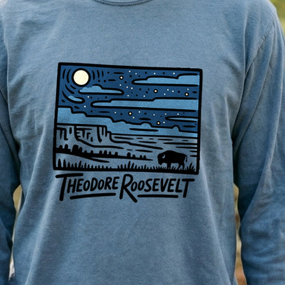 Theodore Roosevelt National Park at Night Premium Long Sleeve