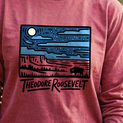 Theodore Roosevelt National Park at Night Premium Long Sleeve