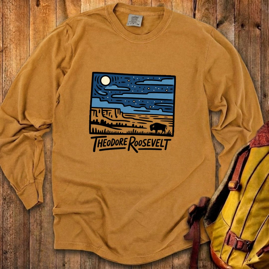 Theodore Roosevelt National Park at Night Premium Long Sleeve