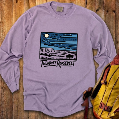 Theodore Roosevelt National Park at Night Premium Long Sleeve