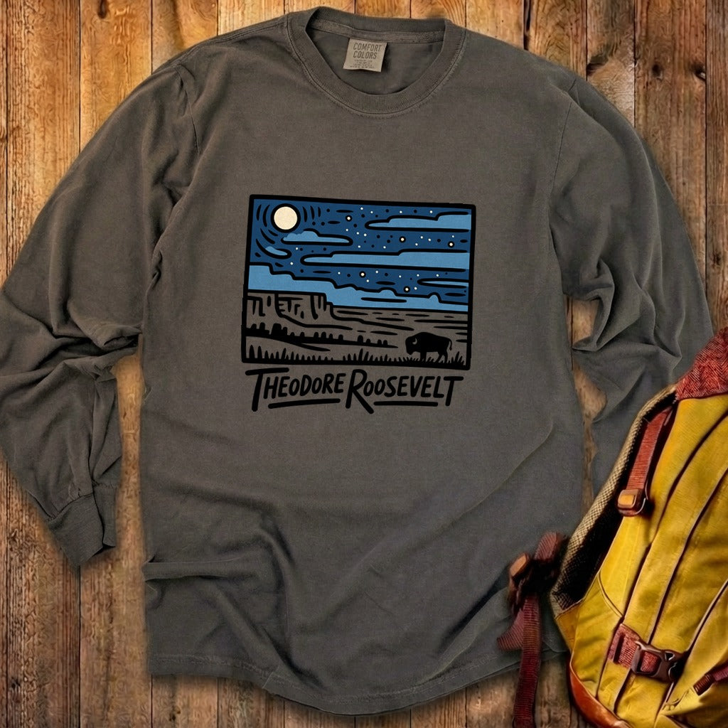 Theodore Roosevelt National Park at Night Premium Long Sleeve