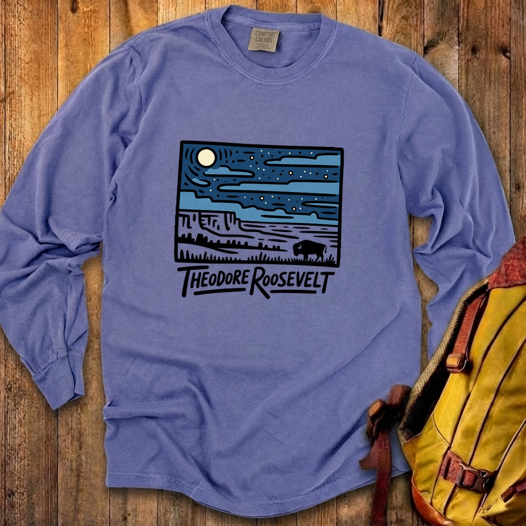Theodore Roosevelt National Park at Night Premium Long Sleeve