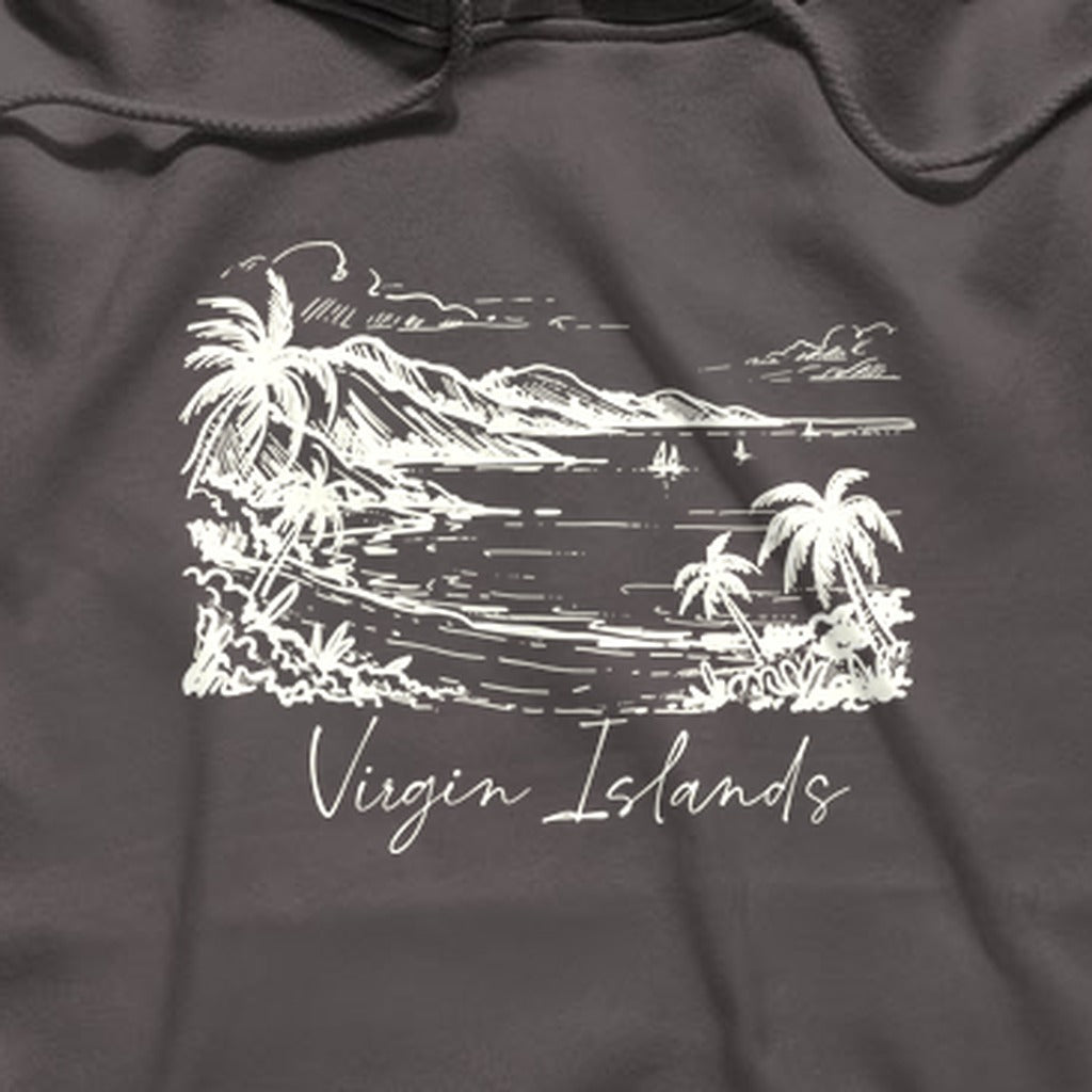 Virgin Islands National Park Line Drawing Hoodie