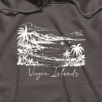 Virgin Islands National Park Line Drawing Hoodie