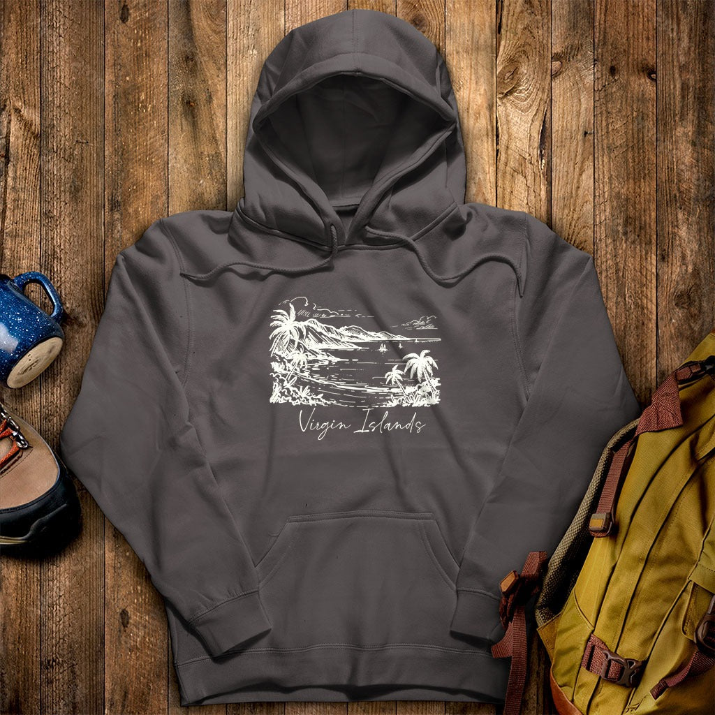 Virgin Islands National Park Line Drawing Hoodie