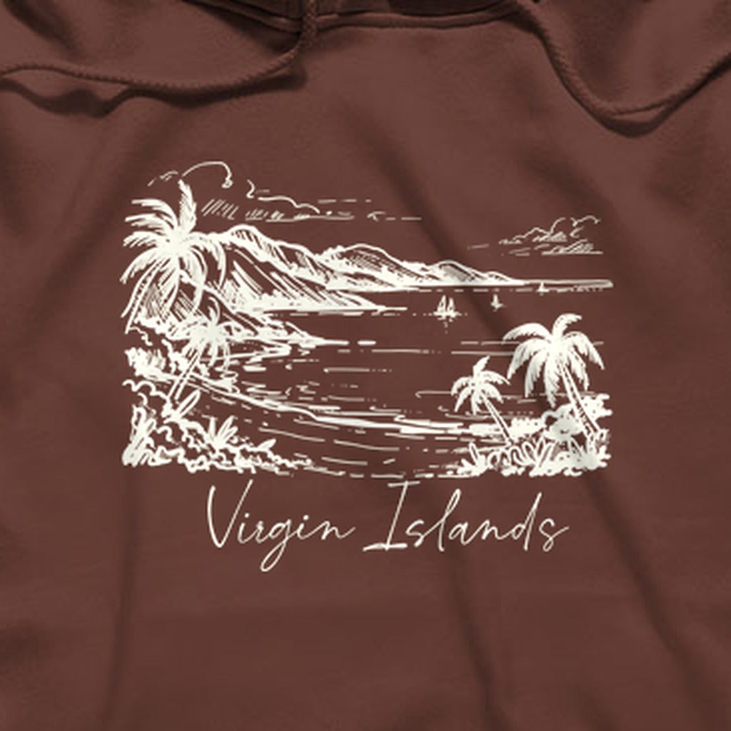 Virgin Islands National Park Line Drawing Hoodie