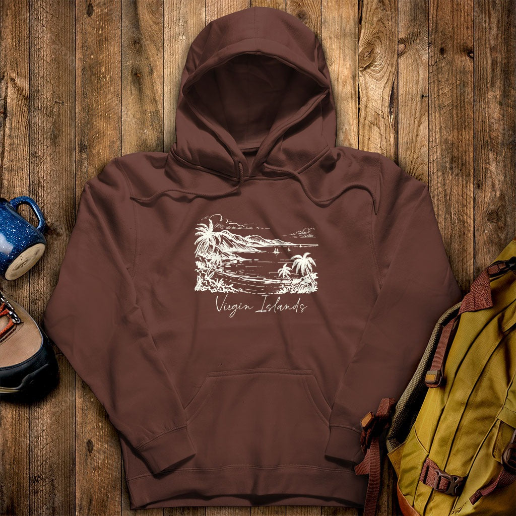 Virgin Islands National Park Line Drawing Hoodie