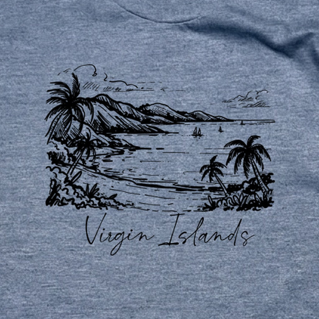 Virgin Islands National Park Line Drawing T-Shirt