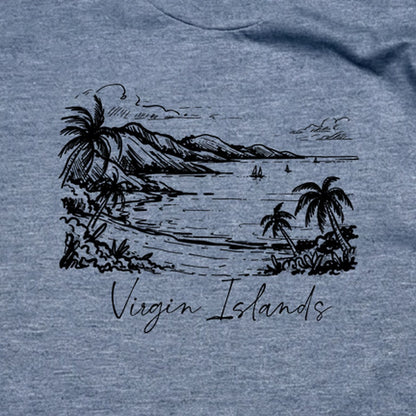 Virgin Islands National Park Line Drawing T-Shirt