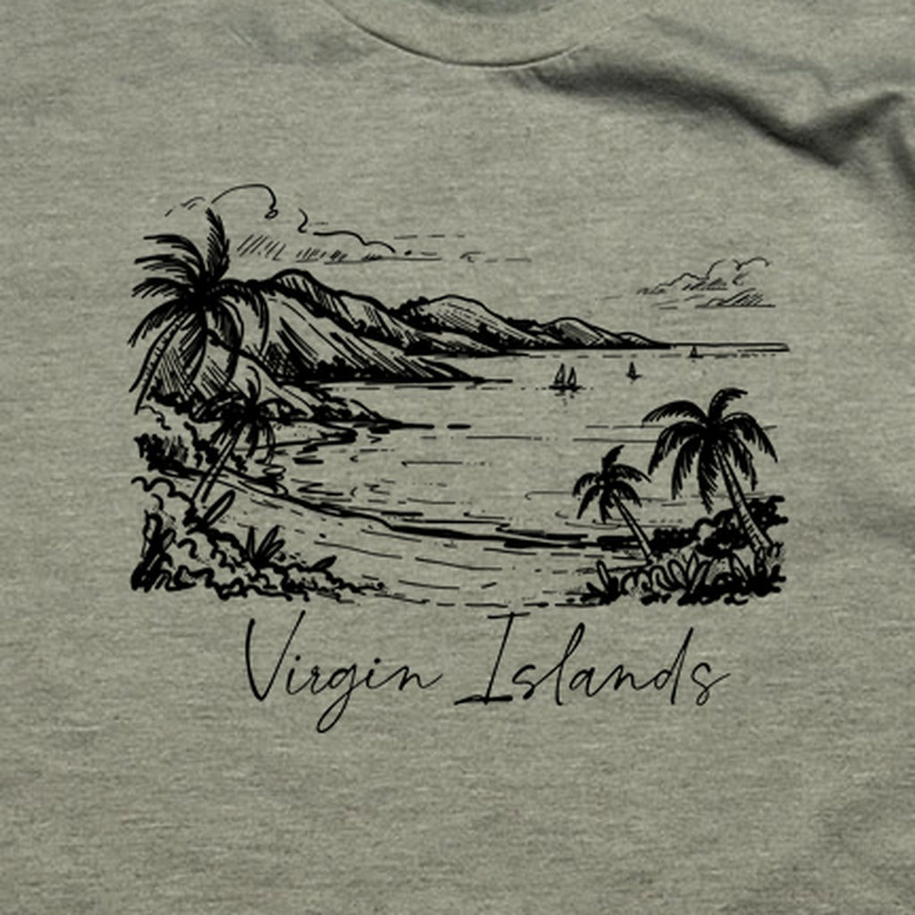 Virgin Islands National Park Line Drawing T-Shirt