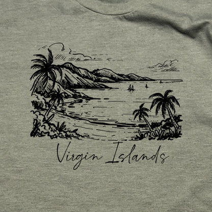 Virgin Islands National Park Line Drawing T-Shirt