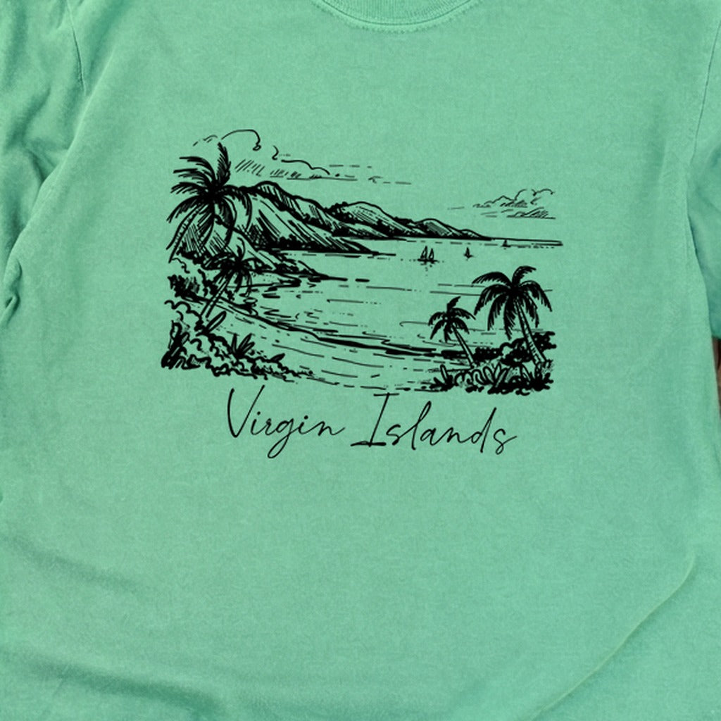 Virgin Islands National Park Line Drawing Premium Long Sleeve