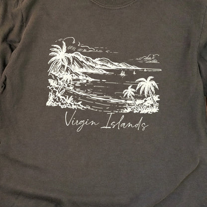 Virgin Islands National Park Line Drawing Premium Long Sleeve
