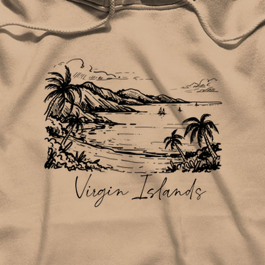 Virgin Islands National Park Line Drawing Hoodie