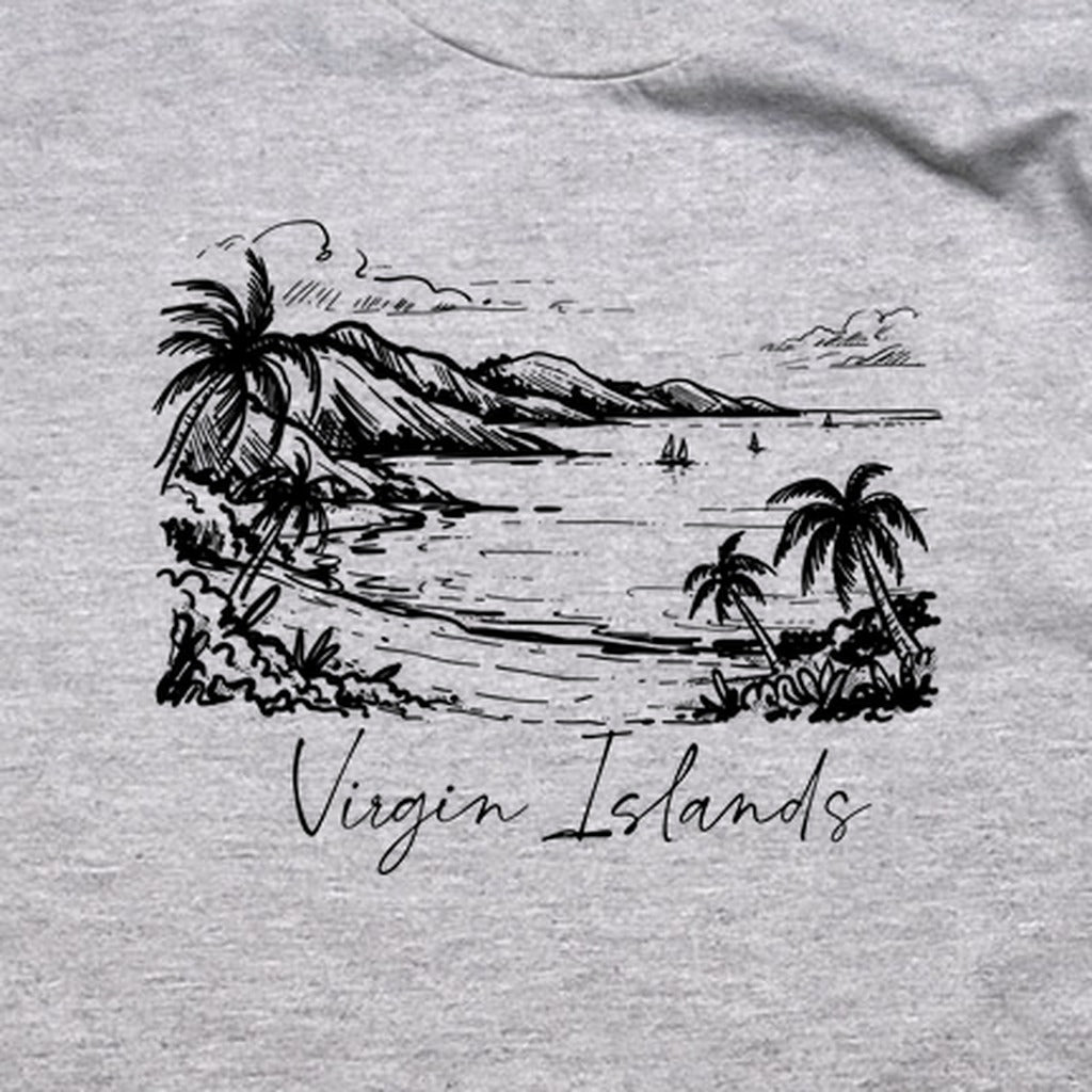 Virgin Islands National Park Line Drawing T-Shirt