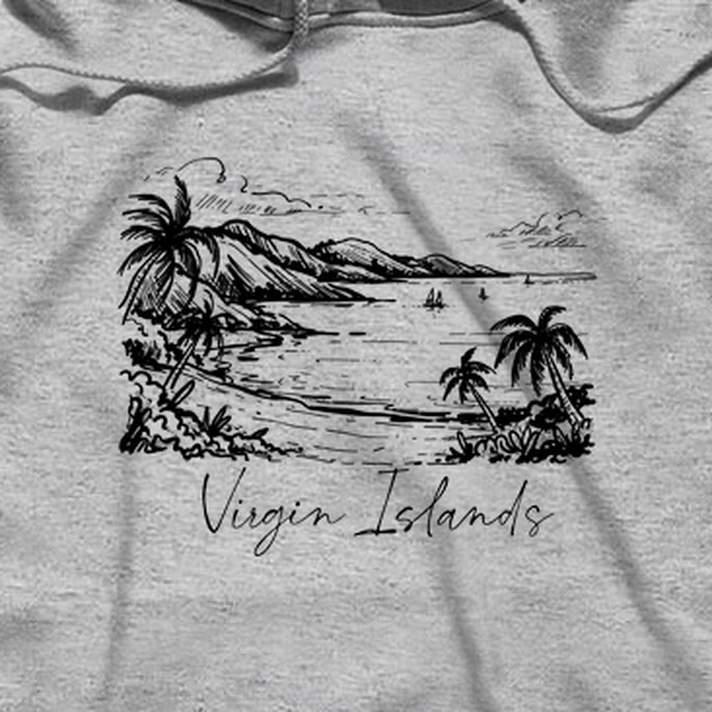 Virgin Islands National Park Line Drawing Hoodie