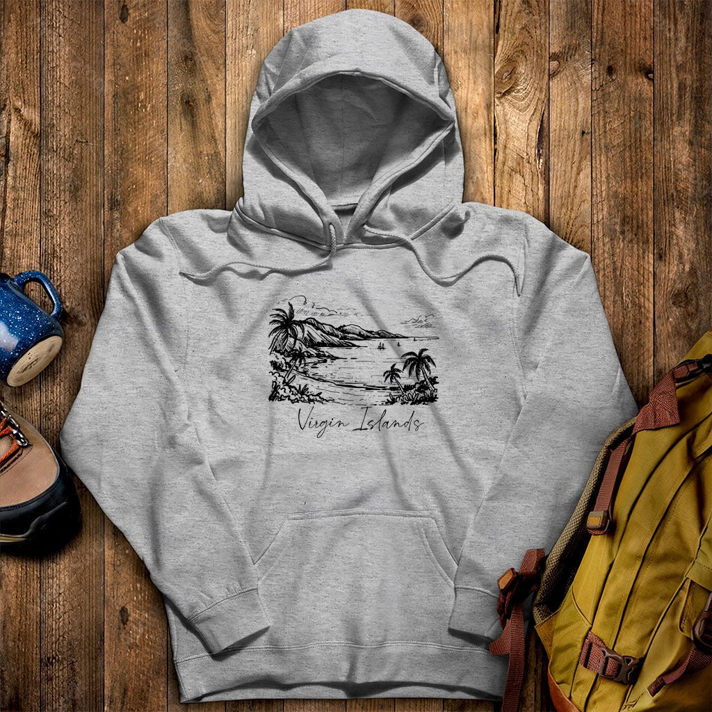 Virgin Islands National Park Line Drawing Hoodie