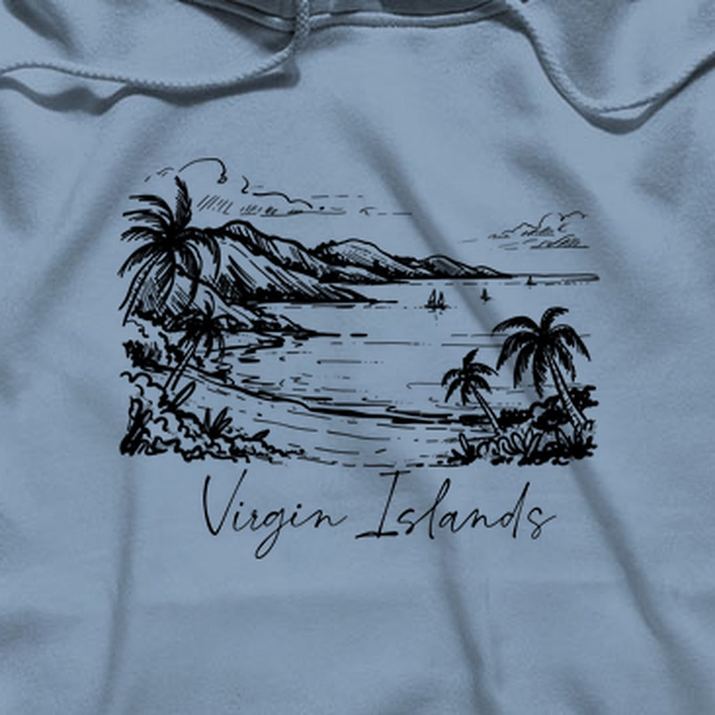 Virgin Islands National Park Line Drawing Hoodie