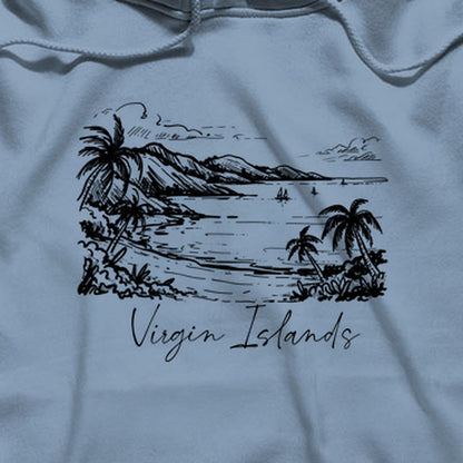 Virgin Islands National Park Line Drawing Hoodie