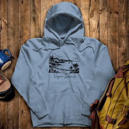 Virgin Islands National Park Line Drawing Hoodie
