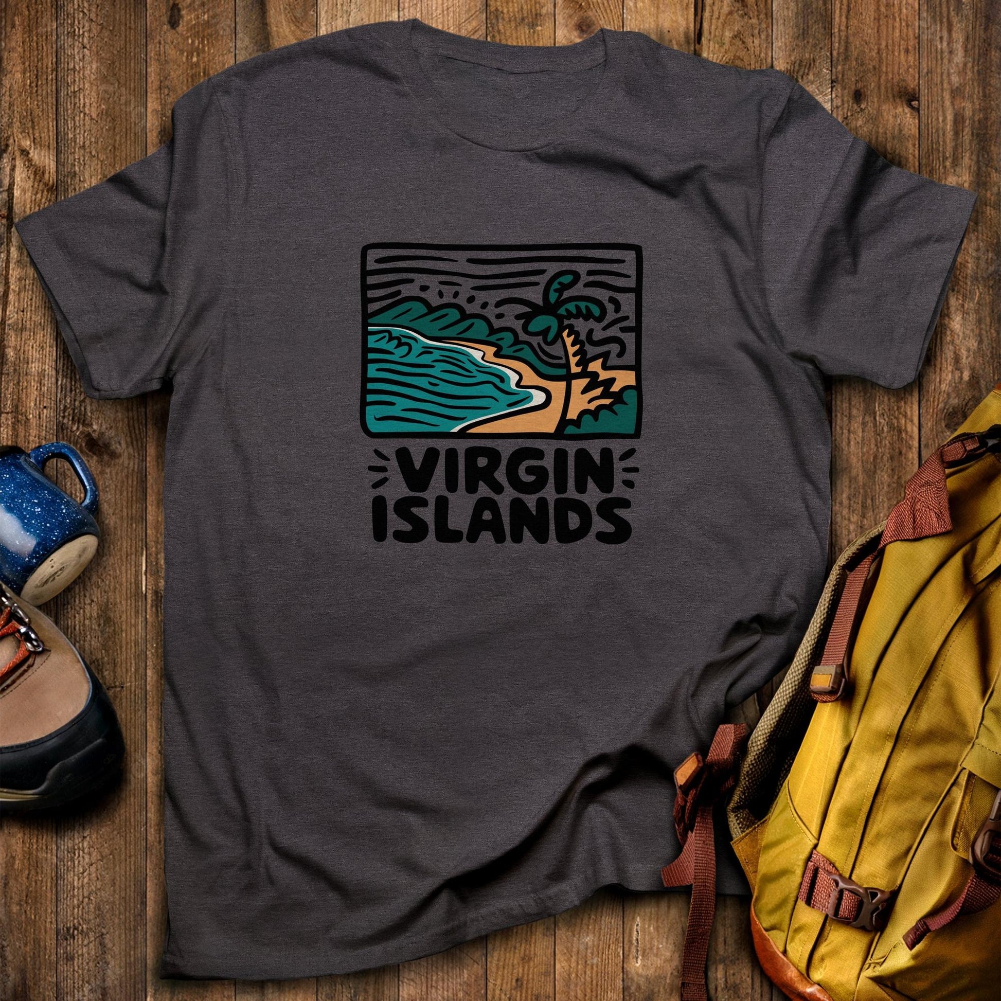 Virgin Islands National Park T-Shirt Dark Heather Adventure and Outdoors Themed T-Shirt
