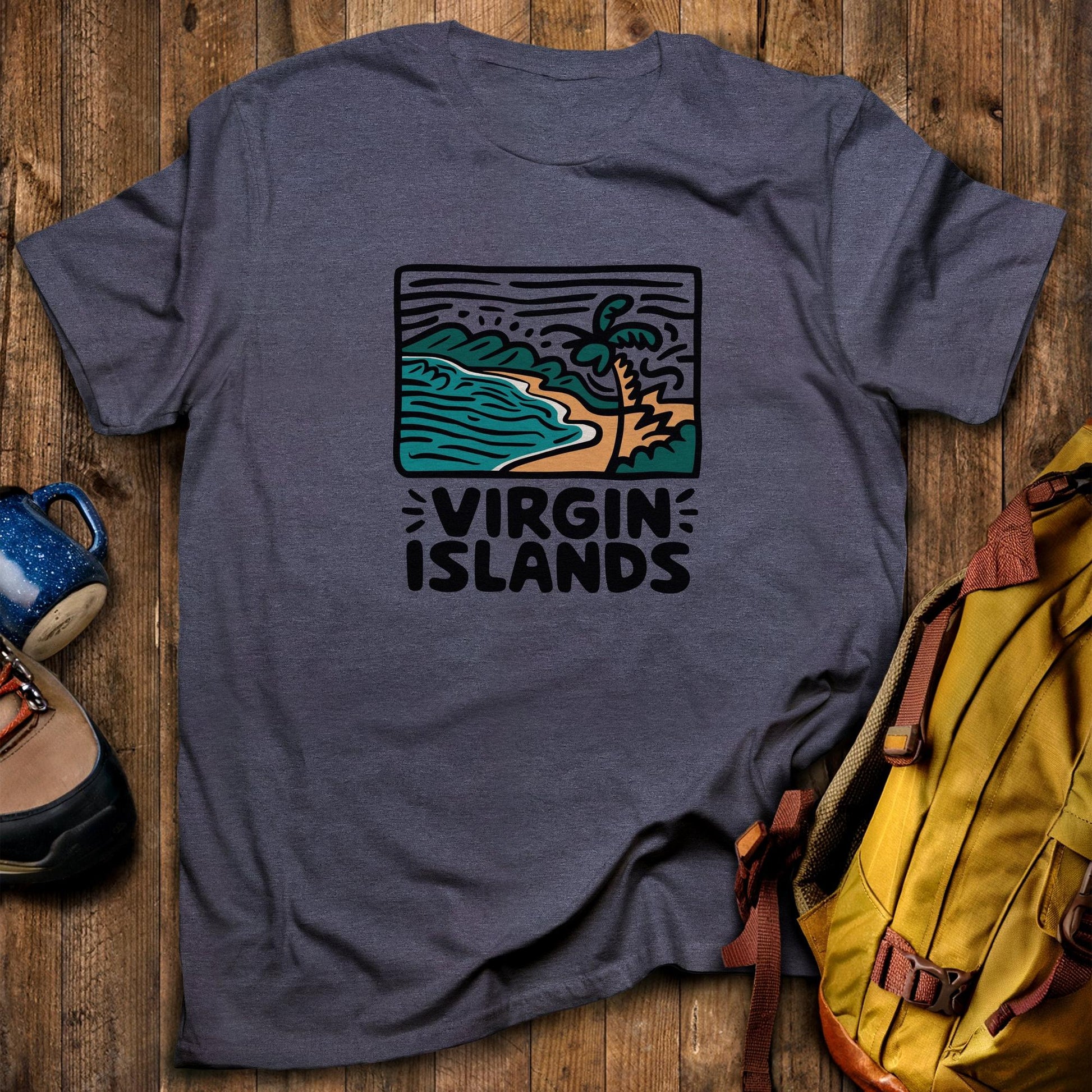 Virgin Islands National Park T-Shirt Heather Navy Adventure and Outdoors Themed T-Shirt