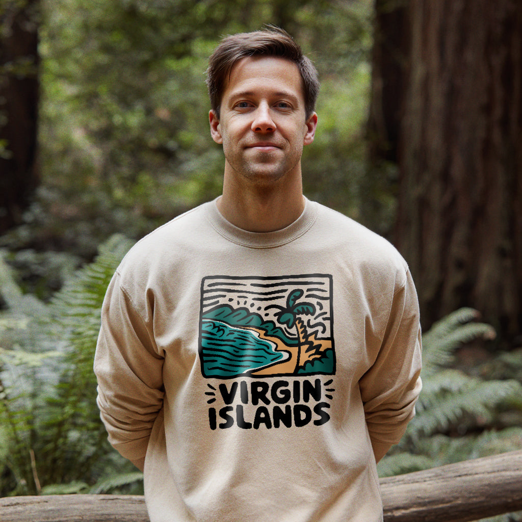 Virgin Islands National Park Crewneck Sweatshirt Adventure and Outdoors Themed Sweatshirt
